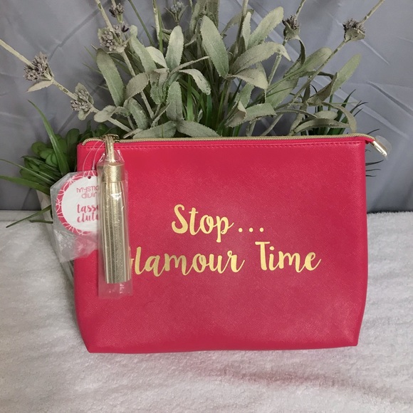 Mystic Divine NWT Tassel Clutch Make-up Bag - Picture 1 of 8